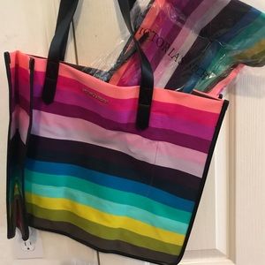 NWOT Victoria Secret canvas large beach bag